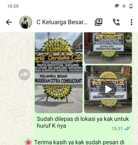 Pengiriman Papan Bunga Duka Segeran Kidul Juntinyuat